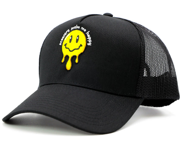 Scooters Make Me Happy Trucker Hat Black