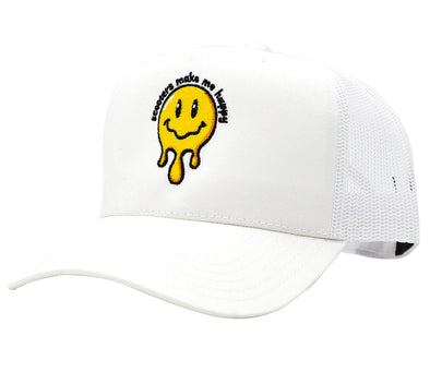Scooters Make Me Happy Trucker Hat White